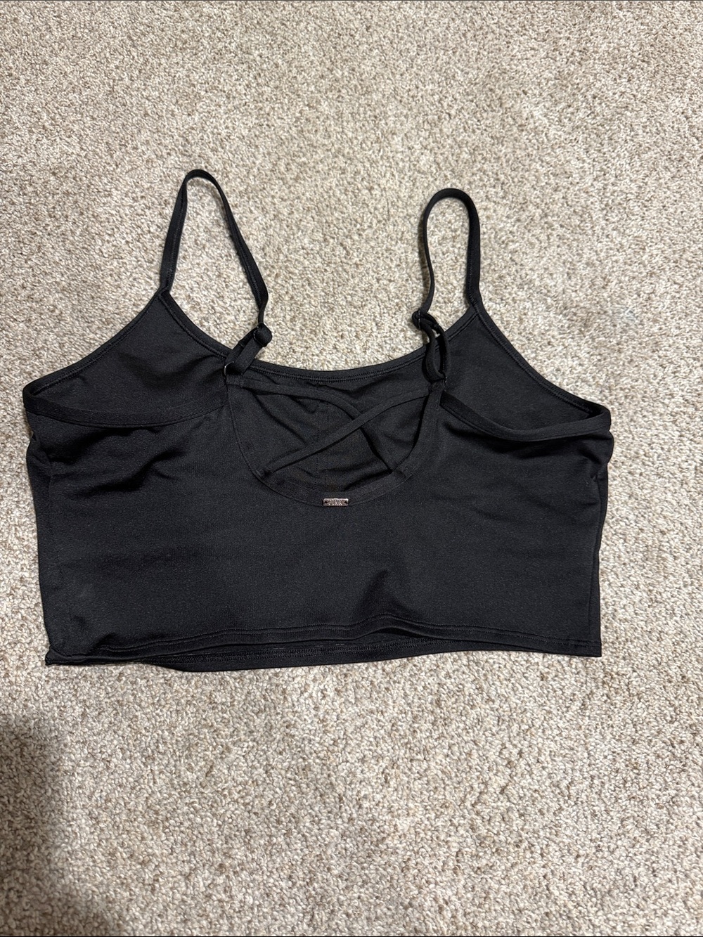 PINK Victoria's Secret Black Crisscross Bralette Tank